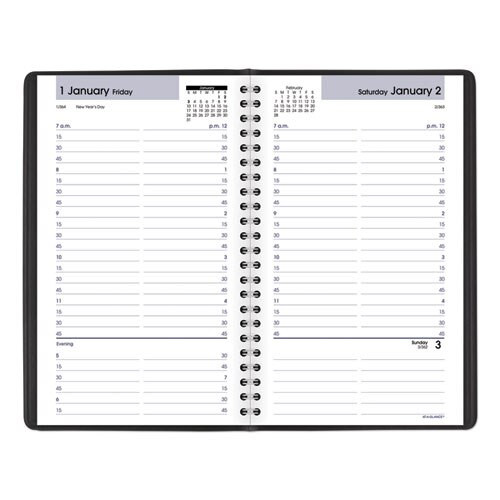 Daily Appointment Book With15-minute Appointments, 8.5 X 5.5, Black, 2021 Daily Appointment Book With15-minute Appointments, 8.5 X 5.5, Black, 2021