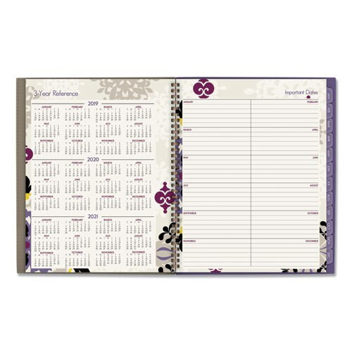 Vienna Weekly/monthly Appointment Book, 11 X 8.5, Purple, 2021 Vienna Weekly/monthly Appointment Book, 11 X 8.5, Purple, 2021