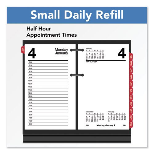 Desk Calendar Refill With Tabs, 6 X 3.5, White, 2021 Desk Calendar Refill With Tabs, 6 X 3.5, White, 2021
