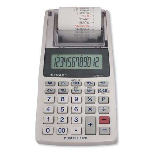 El-1611v Printing Calculator, Black/red Print, 2 Line/second El-1611v Printing Calculator, Black/red Print, 2 Line/second