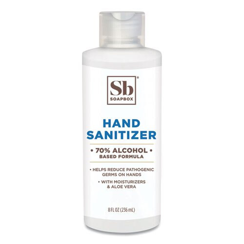 Hand Sanitizer, 8 Oz Bottle With Dispensing Cap, Unscented