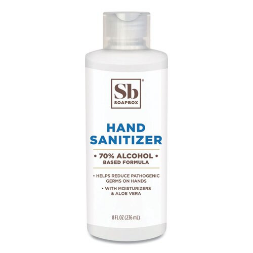 Hand Sanitizer, 8 Oz Bottle With Dispensing Cap, Unscented