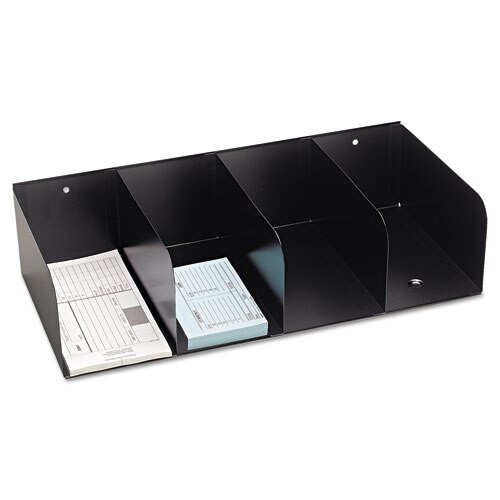 Check Separator, 4 Packet, Steel, 16 1/4w X 8d X 4h, Black Check Separator, 4 Packet, Steel, 16 1/4w X 8d X 4h, Black