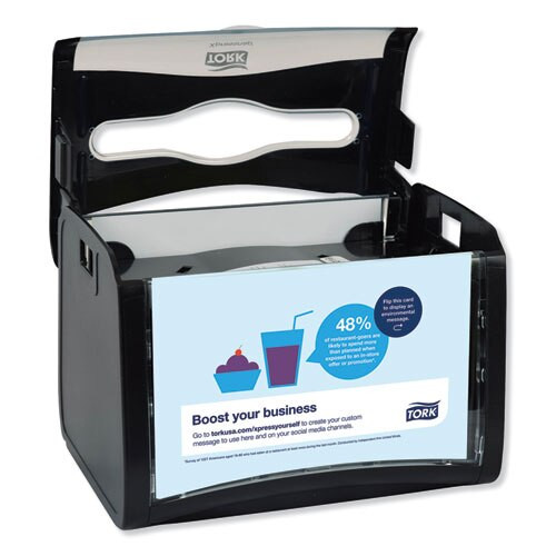 Xpressnap Tabletop Napkin Dispenser, 7.9w X 5.9d X 6.1h, Black Xpressnap Tabletop Napkin Dispenser, 7.9w X 5.9d X 6.1h, Black