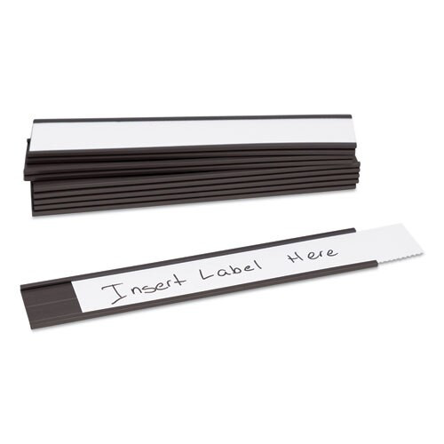 Magnetic Card Holders, 6 X 1, Black, 10/pack Magnetic Card Holders, 6 X 1, Black, 10/pack