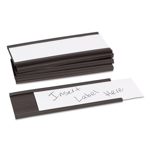 Magnetic Card Holders, 6 X 1, Black, 10/pack Magnetic Card Holders, 6 X 1, Black, 10/pack