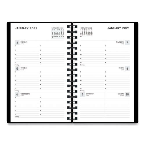 Aligned Weekly Contacts Planner, 6 X 3.5, Black, 2021 Aligned Weekly Contacts Planner, 6 X 3.5, Black, 2021