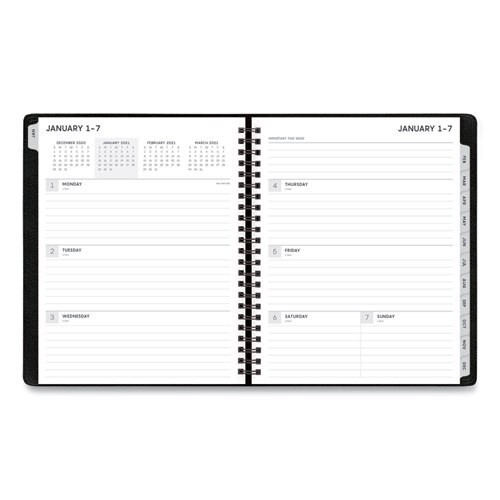 Aligned Weekly/monthly Notes Planner, 8.75 X 7, Black, 2021 Aligned Weekly/monthly Notes Planner, 8.75 X 7, Black, 2021