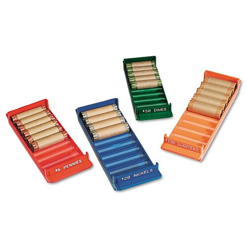 Porta-count System Rolled Coin Plastic Storage Tray, Orange Porta-count System Rolled Coin Plastic Storage Tray, Orange