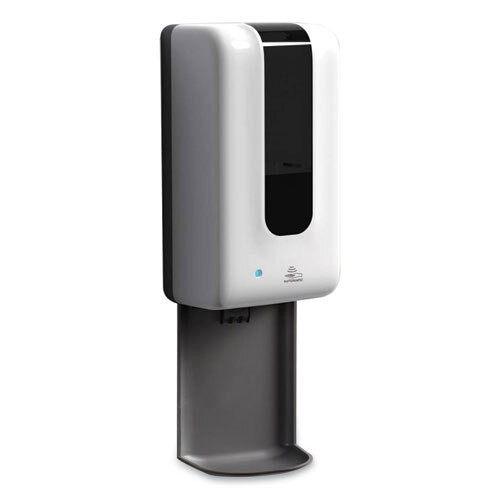 Automatic Hand Sanitizer Dispenser With Tray, 1,200 Ml Capacity, 5.9 X 3.8 X 17.9, White/gray Automatic Hand Sanitizer Dispenser With Tray, 1,200 Ml Capacity, 5.9 X 3.8 X 17.9, White/gray