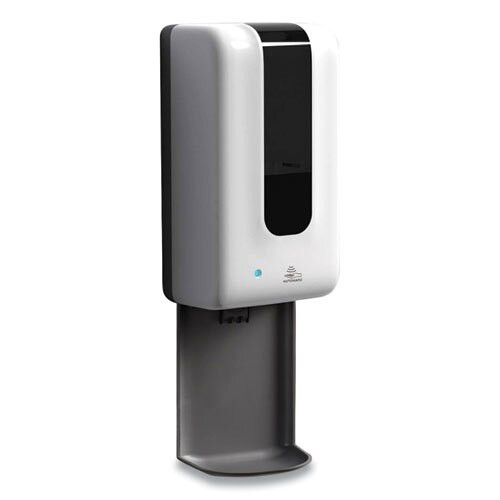 Automatic Hand Sanitizer Dispenser With Tray, 1,200 Ml Capacity, 5.9 X 3.8 X 17.9, White/gray Automatic Hand Sanitizer Dispenser With Tray, 1,200 Ml Capacity, 5.9 X 3.8 X 17.9, White/gray
