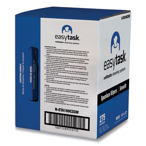 Easy Task A100 Wiper, Center-pull, 10 X 12, 275 Sheets/roll With Zipper Bag Easy Task A100 Wiper, Center-pull, 10 X 12, 275 Sheets/roll With Zipper Bag