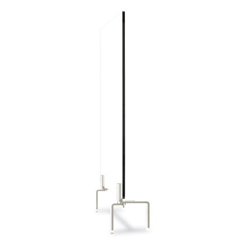 Clear Partition Extender With Attached Clamp, 29 X 3.88 X 24, Thermoplastic Sheeting Clear Partition Extender With Attached Clamp, 29 X 3.88 X 24, Thermoplastic Sheeting