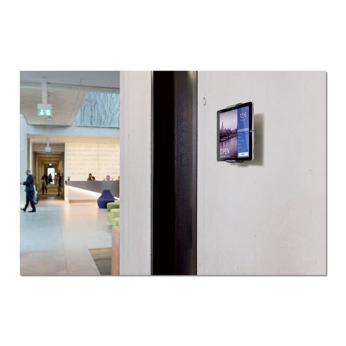 Wall-mounted Tablet Holder, Silver/charcoal Gray Wall-mounted Tablet Holder, Silver/charcoal Gray