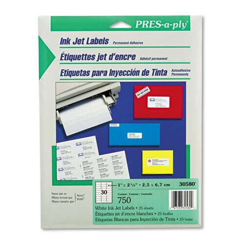 Labels, Laser Printers, 1 X 4, White, 20/sheet, 100 Sheets/box Labels, Laser Printers, 1 X 4, White, 20/sheet, 100 Sheets/box
