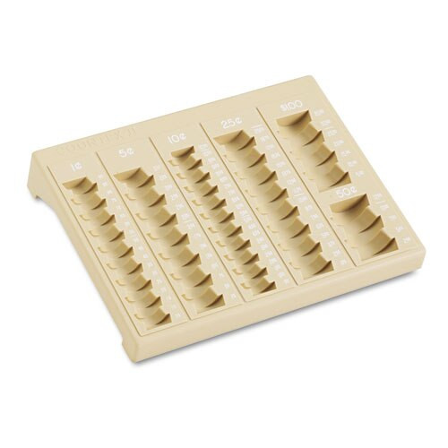 One-piece Plastic Countex Ii Coin Tray W/6 Compartments, Sand One-piece Plastic Countex Ii Coin Tray W/6 Compartments, Sand