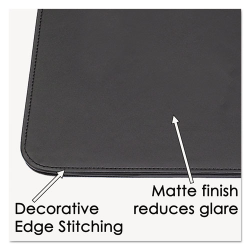 Sagamore Desk Pad W/decorative Stitching, 24 X 19, Black Sagamore Desk Pad W/decorative Stitching, 24 X 19, Black