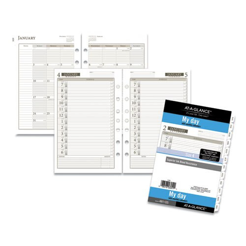 1-page-per-day Planner Refills, 11 X 8.5, White, 2021 1-page-per-day Planner Refills, 11 X 8.5, White, 2021