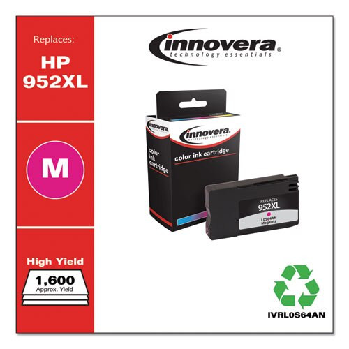 Remanufactured Cyan High-yield Ink, Replacement For Hp 952xl (l0s61an), 1,600 Page-yield Remanufactured Cyan High-yield Ink, Replacement For Hp 952xl (l0s61an), 1,600 Page-yield