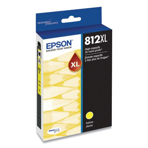 T812xl420s (t812xl) Durabrite Ultra High-yield Ink, 1,100 Page-yield, Yellow T812xl420s (t812xl) Durabrite Ultra High-yield Ink, 1,100 Page-yield, Yellow