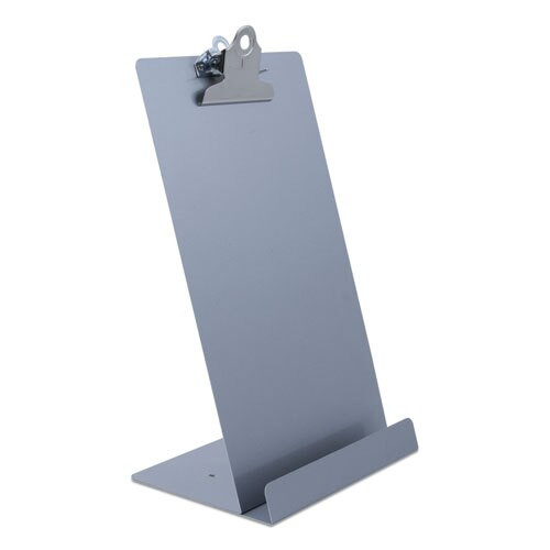 Free Standing Clipboard And Tablet Stand, 1" Clip Capacity, Holds 6.5 X 11, Silver Free Standing Clipboard And Tablet Stand, 1" Clip Capacity, Holds 6.5 X 11, Silver