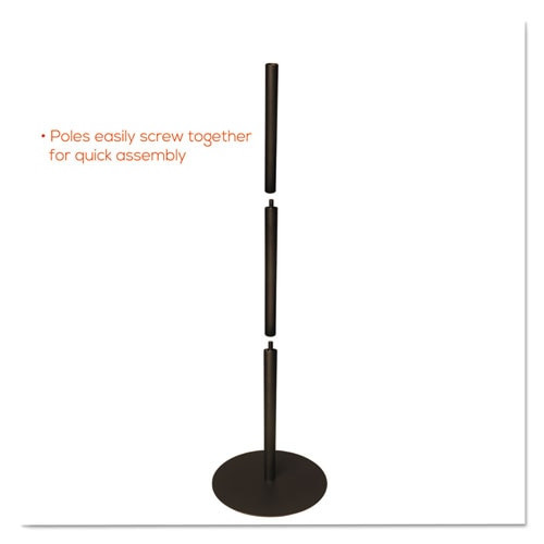 Double-sided Magnetic Sign Display, 8 1/2 X 11 Insert, 56" Tall, Clear/black Double-sided Magnetic Sign Display, 8 1/2 X 11 Insert, 56" Tall, Clear/black