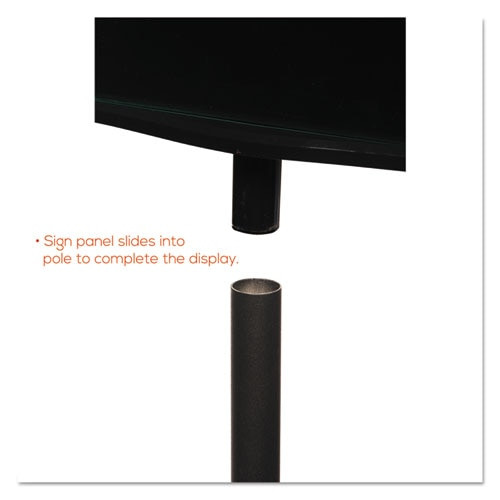 Double-sided Magnetic Sign Display, 8 1/2 X 11 Insert, 56" Tall, Clear/black Double-sided Magnetic Sign Display, 8 1/2 X 11 Insert, 56" Tall, Clear/black