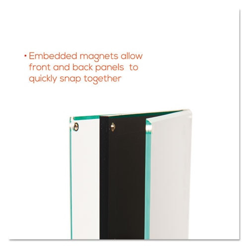 Double-sided Magnetic Sign Display, 8 1/2 X 11 Insert, 56" Tall, Clear/black Double-sided Magnetic Sign Display, 8 1/2 X 11 Insert, 56" Tall, Clear/black
