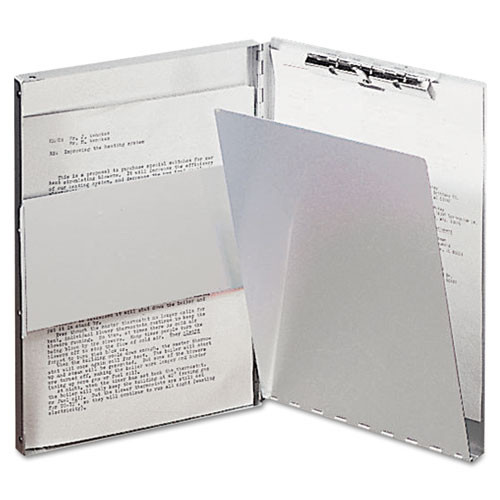 Snapak Aluminum Side-open Forms Folder, 1/2" Clip Cap, 8 1/2 X 14 Sheets, Silver Snapak Aluminum Side-open Forms Folder, 1/2" Clip Cap, 8 1/2 X 14 Sheets, Silver