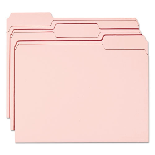 Colored File Folders, 1/3-cut Tabs, Letter Size, Pink, 100/box Colored File Folders, 1/3-cut Tabs, Letter Size, Pink, 100/box