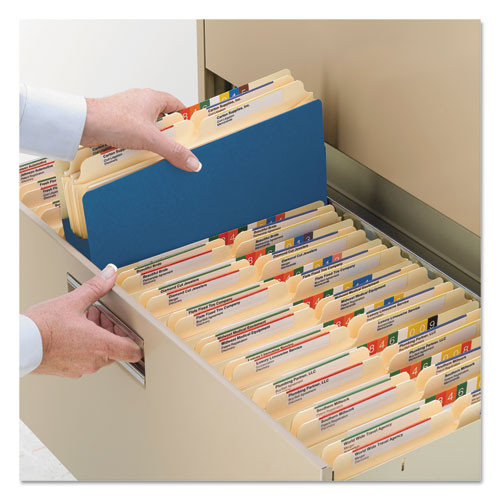 Colored File Pockets, 5.25" Expansion, Letter Size, Blue Colored File Pockets, 5.25" Expansion, Letter Size, Blue