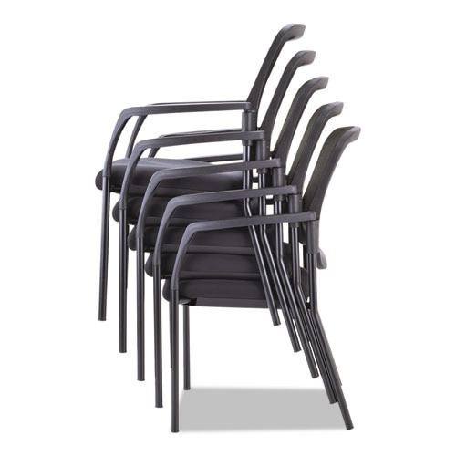 Mesh Guest Stacking Chair, Supports Up To 275 Lbs., Black Seat/black Back, Black Base Mesh Guest Stacking Chair, Supports Up To 275 Lbs., Black Seat/black Back, Black Base
