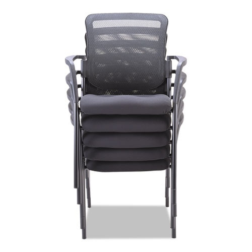 Mesh Guest Stacking Chair, Supports Up To 275 Lbs., Black Seat/black Back, Black Base Mesh Guest Stacking Chair, Supports Up To 275 Lbs., Black Seat/black Back, Black Base
