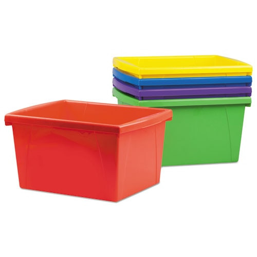 Storage Bins, 10 X 12 5/8 X 7 3/4, 4 Gallon, Assorted Color, Plastic Storage Bins, 10 X 12 5/8 X 7 3/4, 4 Gallon, Assorted Color, Plastic
