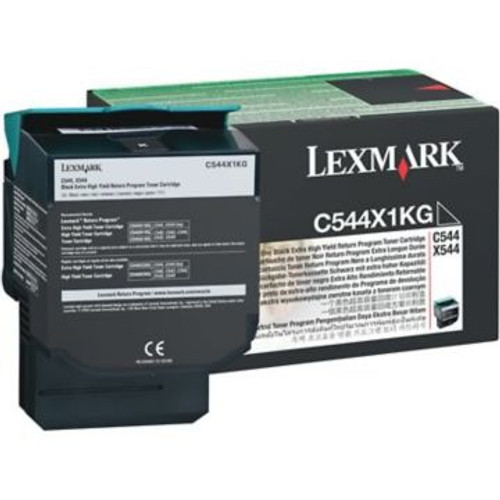 Original Lexmark C544X1KG Return Program Extra High-Yield Laser Toner Cartridge  Black