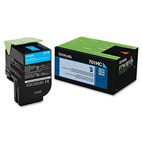 Original Lexmark 701HC 70C1HC0 Return Program Cyan High-Yield Laser Toner Cartridge Original Lexmark 701HC 70C1HC0 Return Program Cyan High-Yield Laser Toner Cartridge