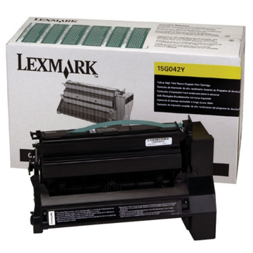 Original Lexmark 15G042Y Return Program High-Yield Laser Toner Cartridge Yellow Original Lexmark 15G042Y Return Program High-Yield Laser Toner Cartridge Yellow