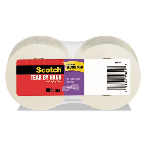 Tear-by-hand Packaging Tapes, 1.5" Core, 1.88" X 50 Yds, Clear, 4/pack Tear-by-hand Packaging Tapes, 1.5" Core, 1.88" X 50 Yds, Clear, 4/pack