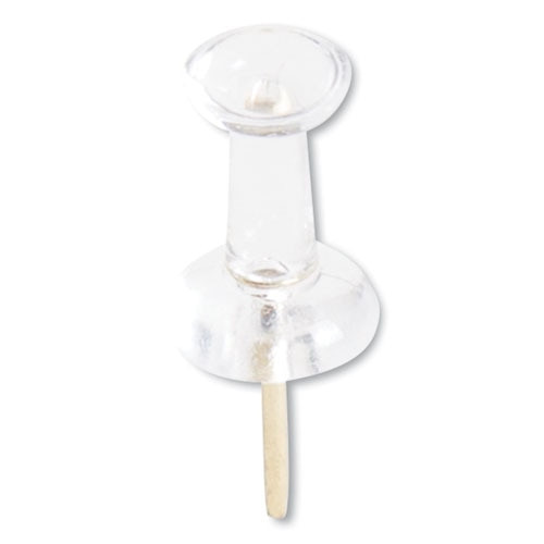 Standard Push Pins, Plastic, Clear, Gold Pin, 7/16", 100/pack Standard Push Pins, Plastic, Clear, Gold Pin, 7/16", 100/pack