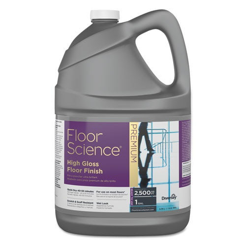 Floor Science Premium High Gloss Floor Finish, Clear Scent, 1 Gal Container Floor Science Premium High Gloss Floor Finish, Clear Scent, 1 Gal Container