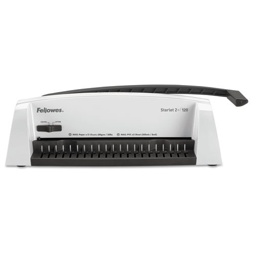 Starlet2+ Manual Comb Binding Machine, 120 Sheets, 19 1/2 X 8 X 5 1/2, White Starlet2+ Manual Comb Binding Machine, 120 Sheets, 19 1/2 X 8 X 5 1/2, White