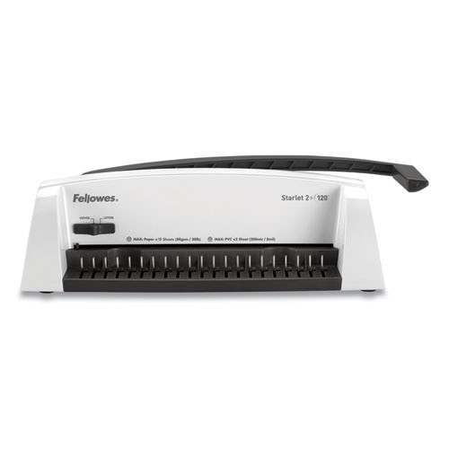 Starlet2+ Manual Comb Binding Machine, 120 Sheets, 19 1/2 X 8 X 5 1/2, White Starlet2+ Manual Comb Binding Machine, 120 Sheets, 19 1/2 X 8 X 5 1/2, White