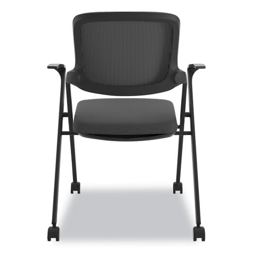 Vl314 Mesh Back Nesting Chair, Black Seat/black Back, Black Base Vl314 Mesh Back Nesting Chair, Black Seat/black Back, Black Base
