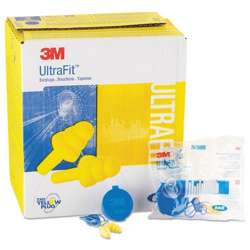 E·a·r Ultrafit Multi-use Earplugs, Corded, 25nrr, Yellow/blue, 50 Pairs E·a·r Ultrafit Multi-use Earplugs, Corded, 25nrr, Yellow/blue, 50 Pairs