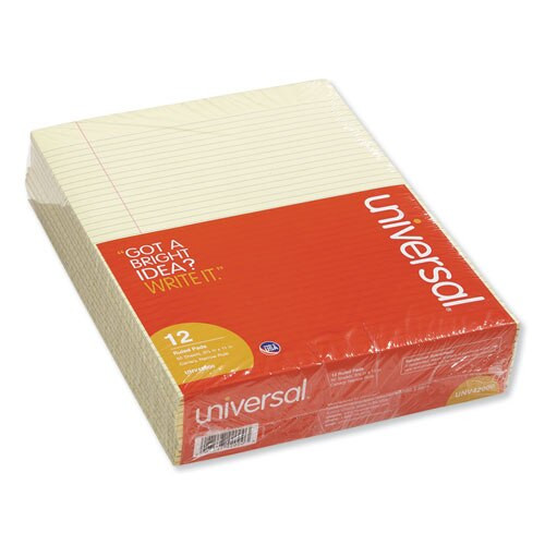 Glue Top Pads, Narrow Rule, 8.5 X 11, Canary, 50 Sheets, Dozen Glue Top Pads, Narrow Rule, 8.5 X 11, Canary, 50 Sheets, Dozen
