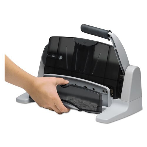 40-sheet Lighttouch Two-to-seven-hole Punch, 9/32" Holes, Black/gray 40-sheet Lighttouch Two-to-seven-hole Punch, 9/32" Holes, Black/gray