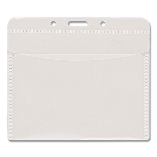 Pvc-free Badge Holders, Horizontal, 4.5 X 4, Clear, 50/pack Pvc-free Badge Holders, Horizontal, 4.5 X 4, Clear, 50/pack