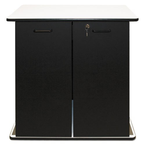 Refreshment Stand, Two-shelf, 29.5w X 21d X 33h, Black/white Refreshment Stand, Two-shelf, 29.5w X 21d X 33h, Black/white