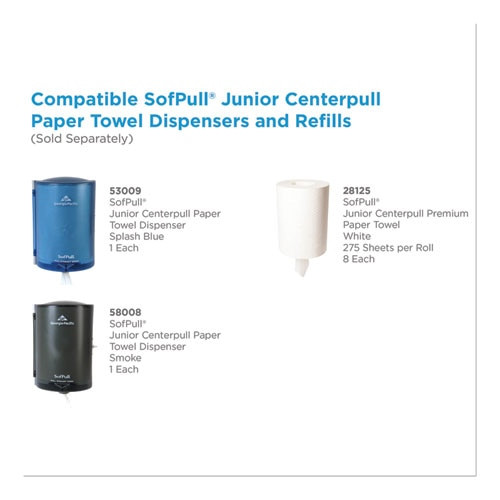 Sofpull Premium Jr. Cap. Towel, 7.80" X 12", White, 275/roll, 8 Rolls/carton Sofpull Premium Jr. Cap. Towel, 7.80" X 12", White, 275/roll, 8 Rolls/carton