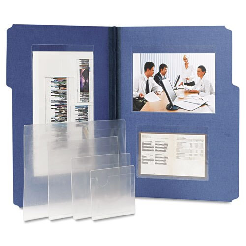 Self-adhesive Poly Pockets, Top Load, 5-5/16 X 3-5/8, Clear, 100/box Self-adhesive Poly Pockets, Top Load, 5-5/16 X 3-5/8, Clear, 100/box